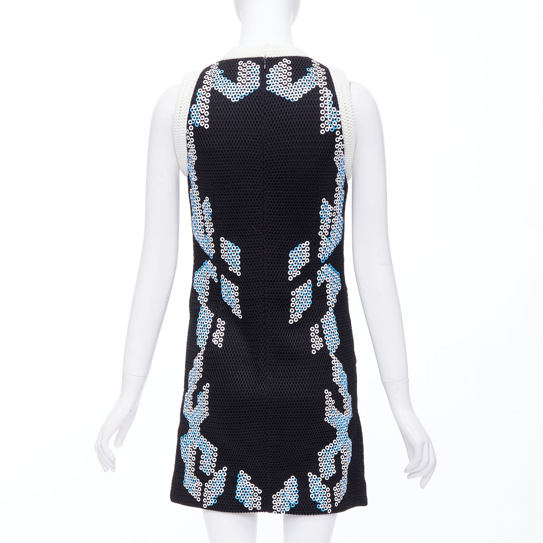 PETER PILOTTO 2013  Runway bead embellished mesh mini dress UK8 S