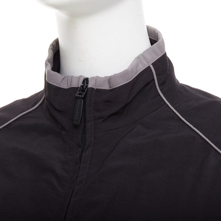 BALENCIAGA 2023 3B black grey white sports oversized track jacket S