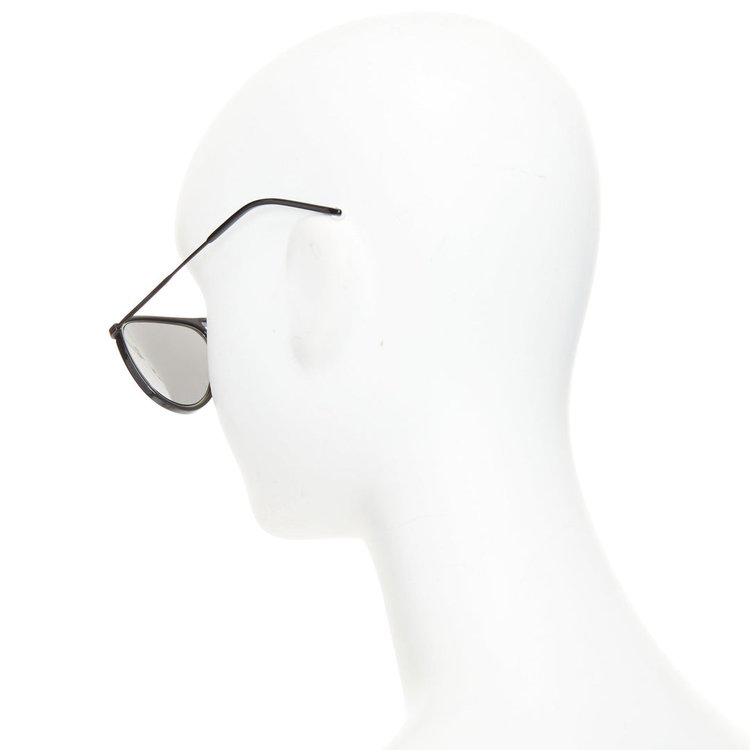 SAINT LAURENT 2017 Classic 11 Rim 002 black metal smoke mirror sunglasses
