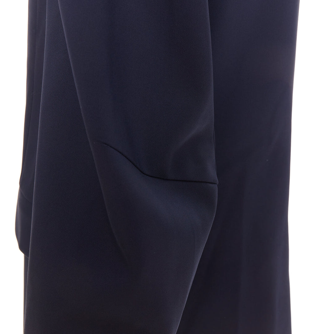 ALEXANDRE VAUTHIER navy blue smooth wool structured oversized boxy blazer jacket