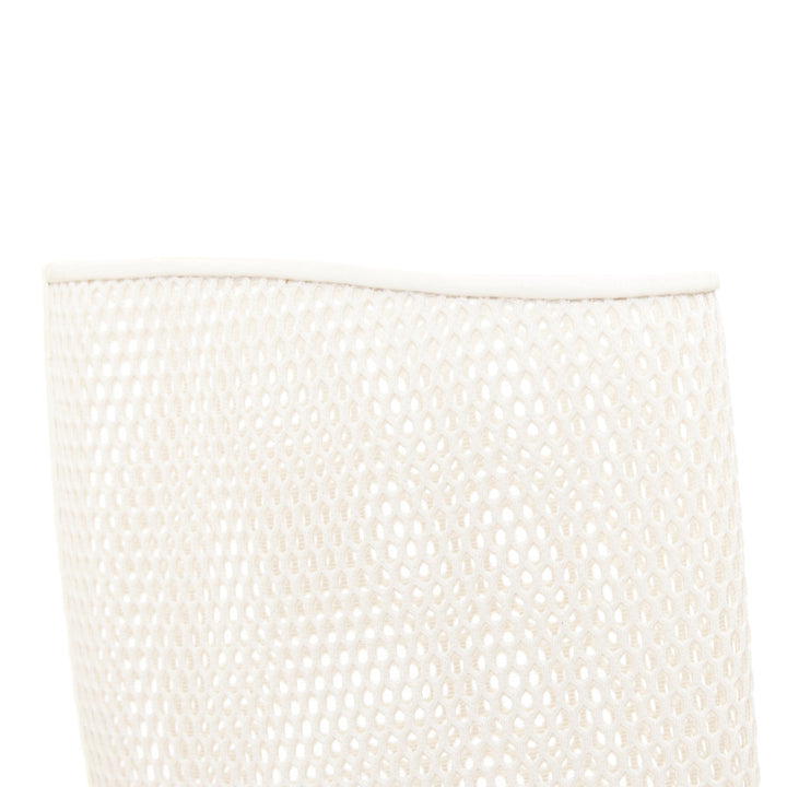 CHRISTIAN DIOR 2020 Empreinte Montaigne 70mm ivory perforated mesh boots EU38.5