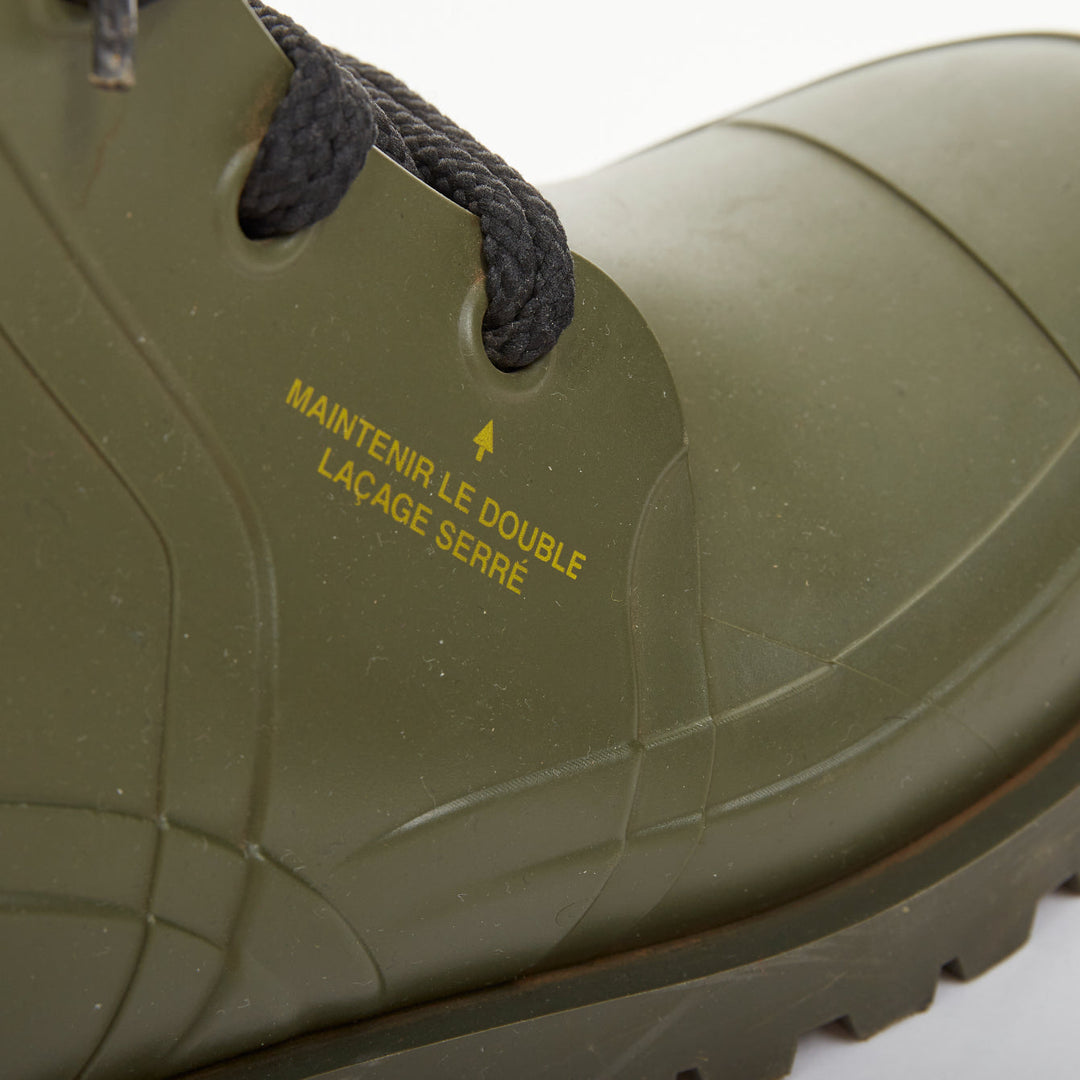 CHRISTIAN DIOR 2019 Runway Diorcamp matte khaki green rubber combat boots EU39