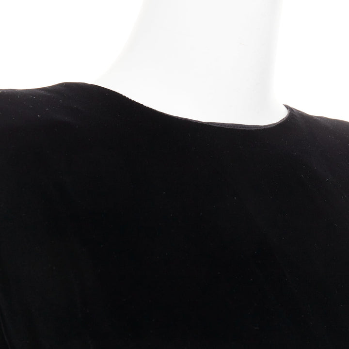 ALEXANDRE VAUTHIER COUTURE Runway black velvet polka dot mini dress