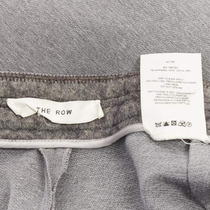 THE ROW grey polyamide silk low waist darted cropped harem pants US4 XXS