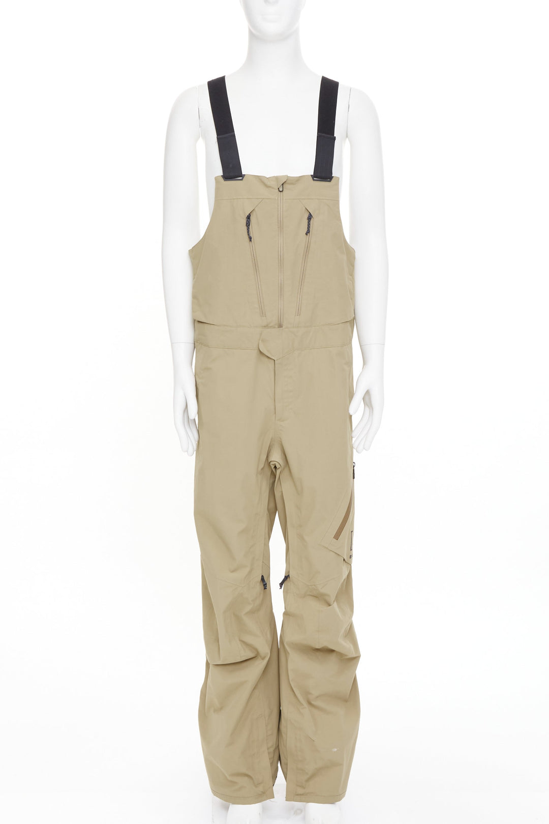 BURTON AK Freebird GORE-TEX 3L Stretch beige nylon snowboard bib pants L