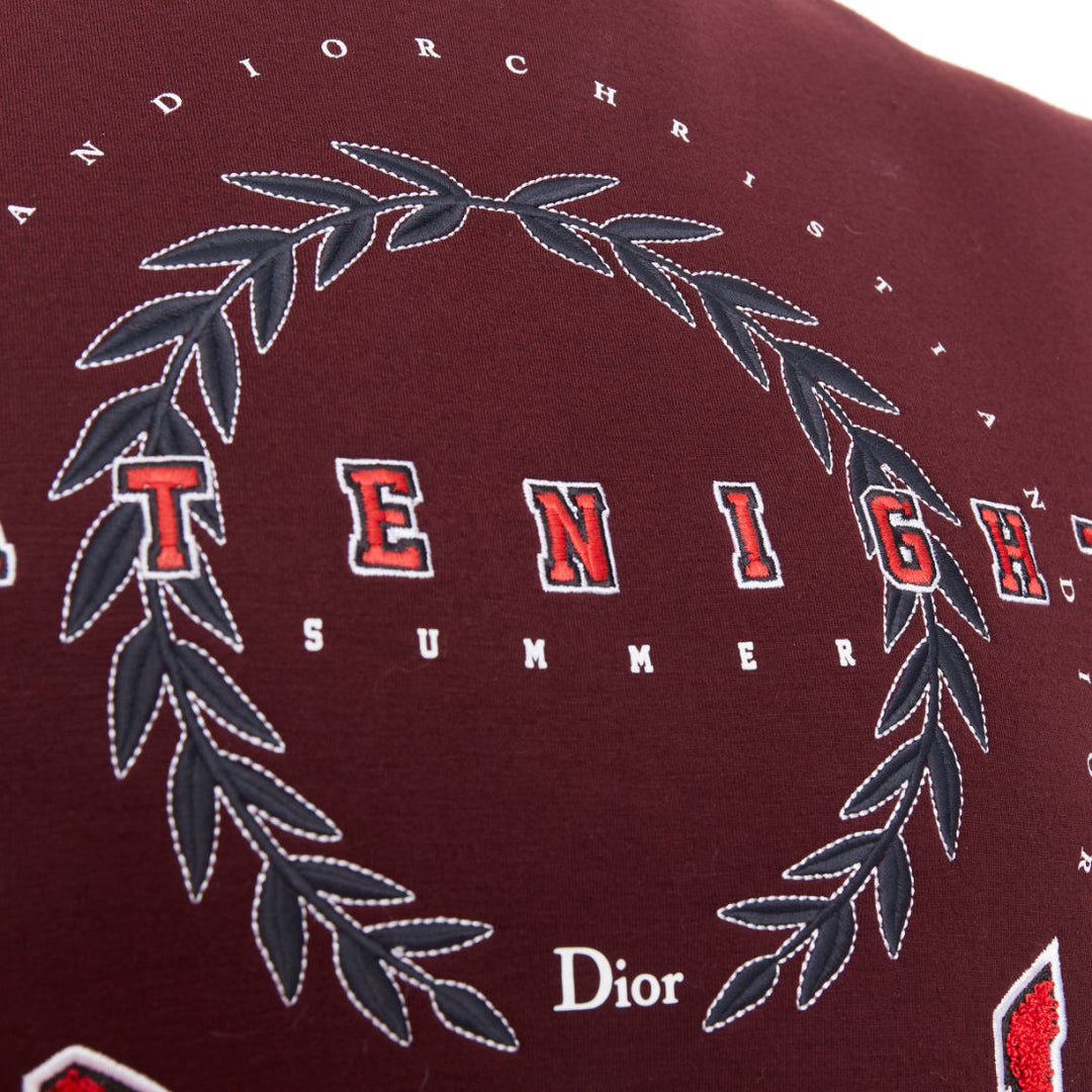 DIOR HOMME 2018 Late Night Paris burgundy neoprene sleeveless sweatshirt XS