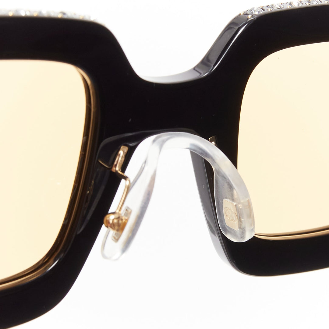 GUCCI Alessandro Michele Hollywood Forever GG0780S crystal black yellow sunnies