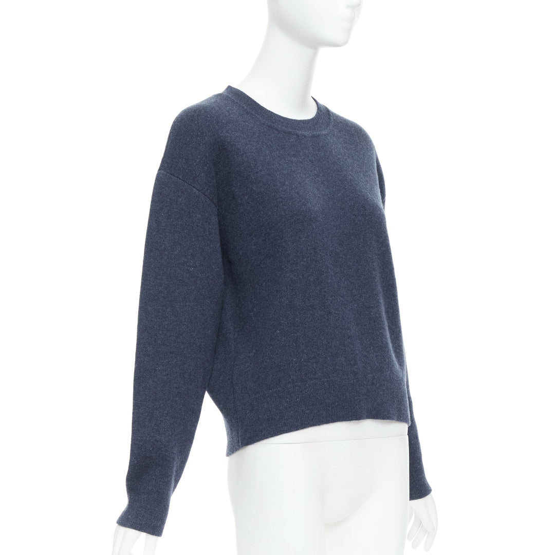 CHRISTIAN DIOR cashmere blend grey blue J'adior 8 boxy sweater FR36 S