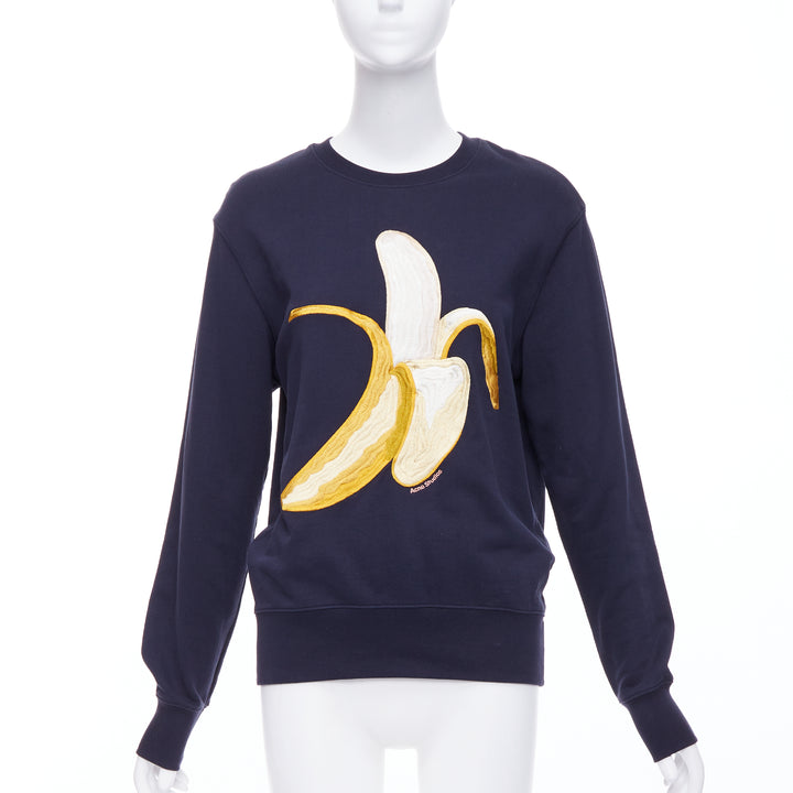 Female mannequin wearing Acne Studios 10 CORSO COMO Navy Feels like cotton Women Sweater in Size  S | Available at JHROP