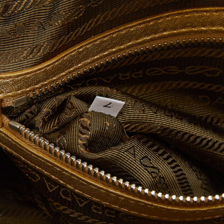 PRADA 2008 Runway Gold Oro Lace Pizzo gold macrame lace bar handle Bowler bag
