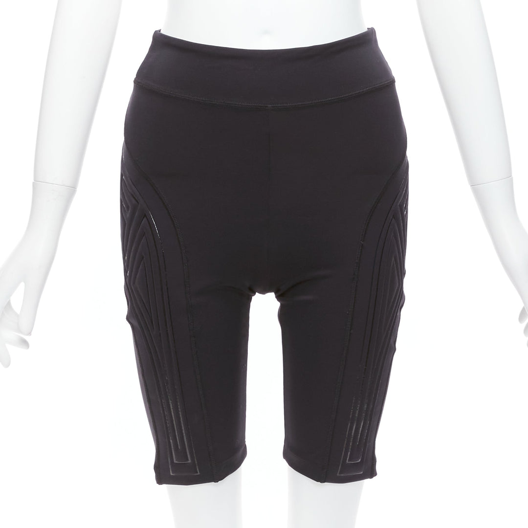 FENDI 2019 FFreedom black neoprene rubber compression biker shorts IT40 S