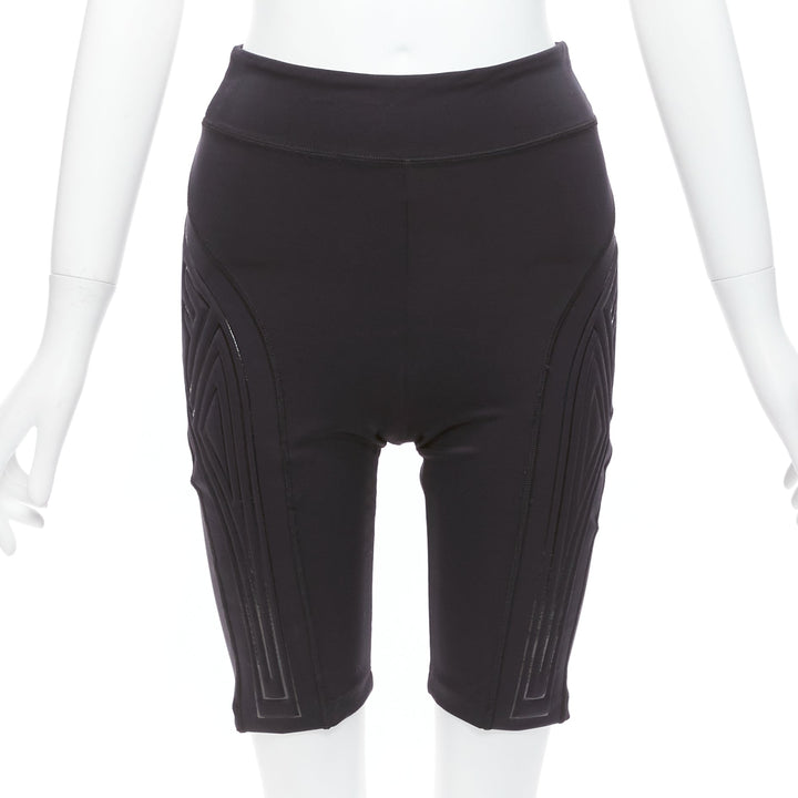 FENDI 2019 FFreedom black neoprene rubber compression biker shorts IT40 S