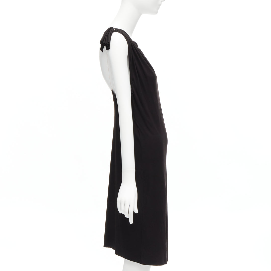 Female mannequin wearing Maison Margiela by Martin Margiela 2005 Spring Runway Black Modal Women Cocktail Dresses in Size  S | Available at JHROP