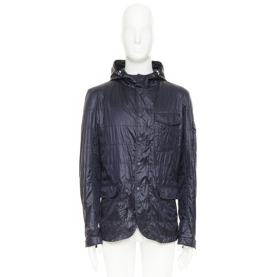 MONCLER Sauldre Giubbotto navy nylon lightweight quilted field jacket Sz.4 XL
