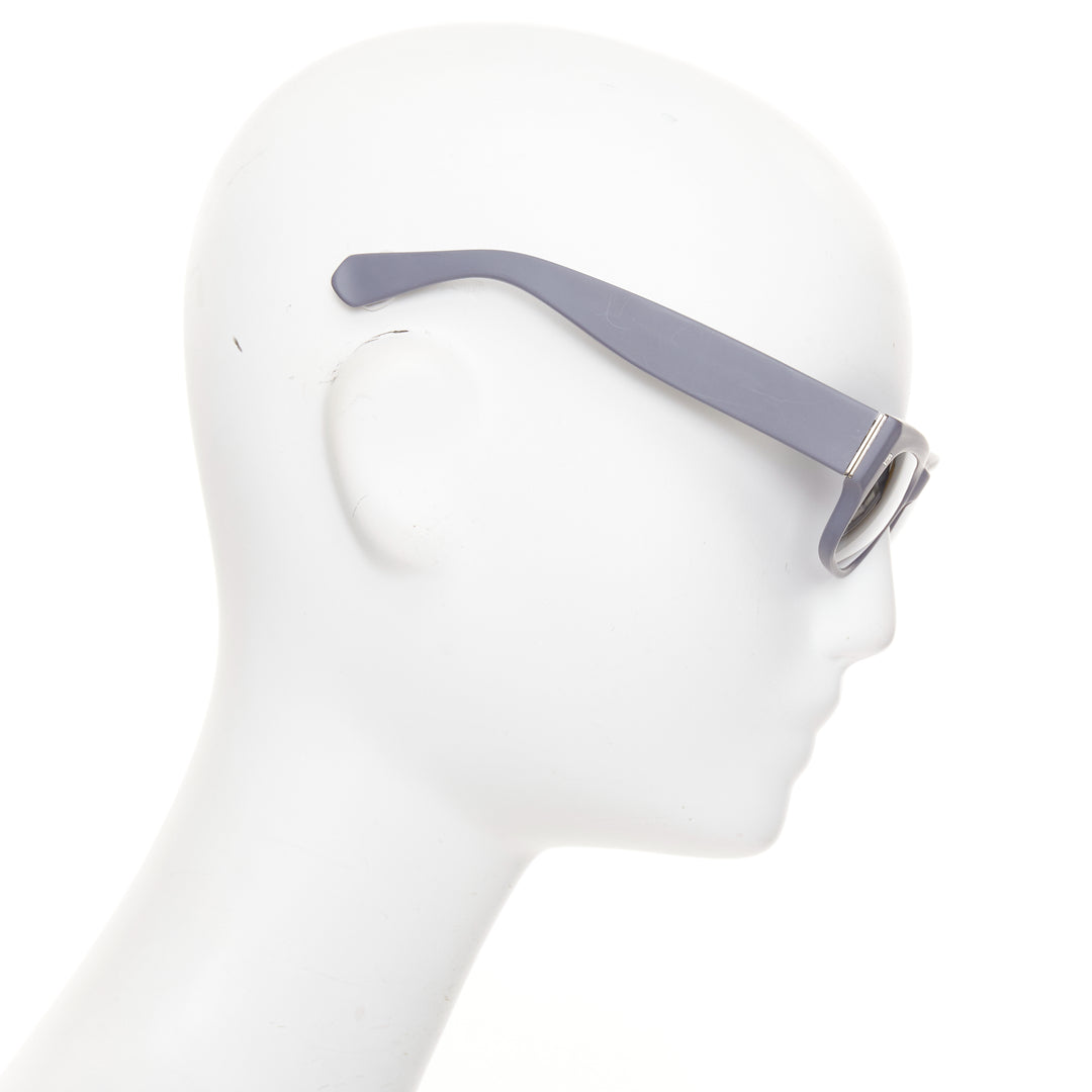 LINDA FARROW LUXE LFL-24-3 matte grey acetate silver grey lenses sunglasses