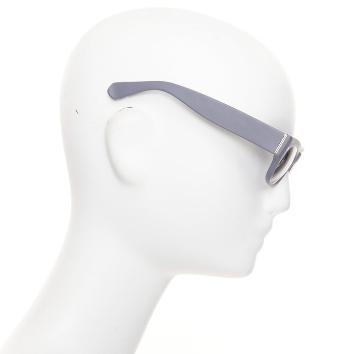 LINDA FARROW LUXE LFL-24-3 matte grey acetate silver grey lenses sunglasses