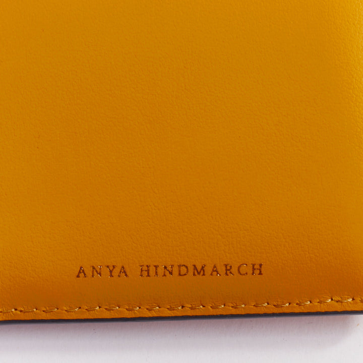 rare ANYA HINDMARCH 2014 Runway Coco Pops embossed leather folding wallet