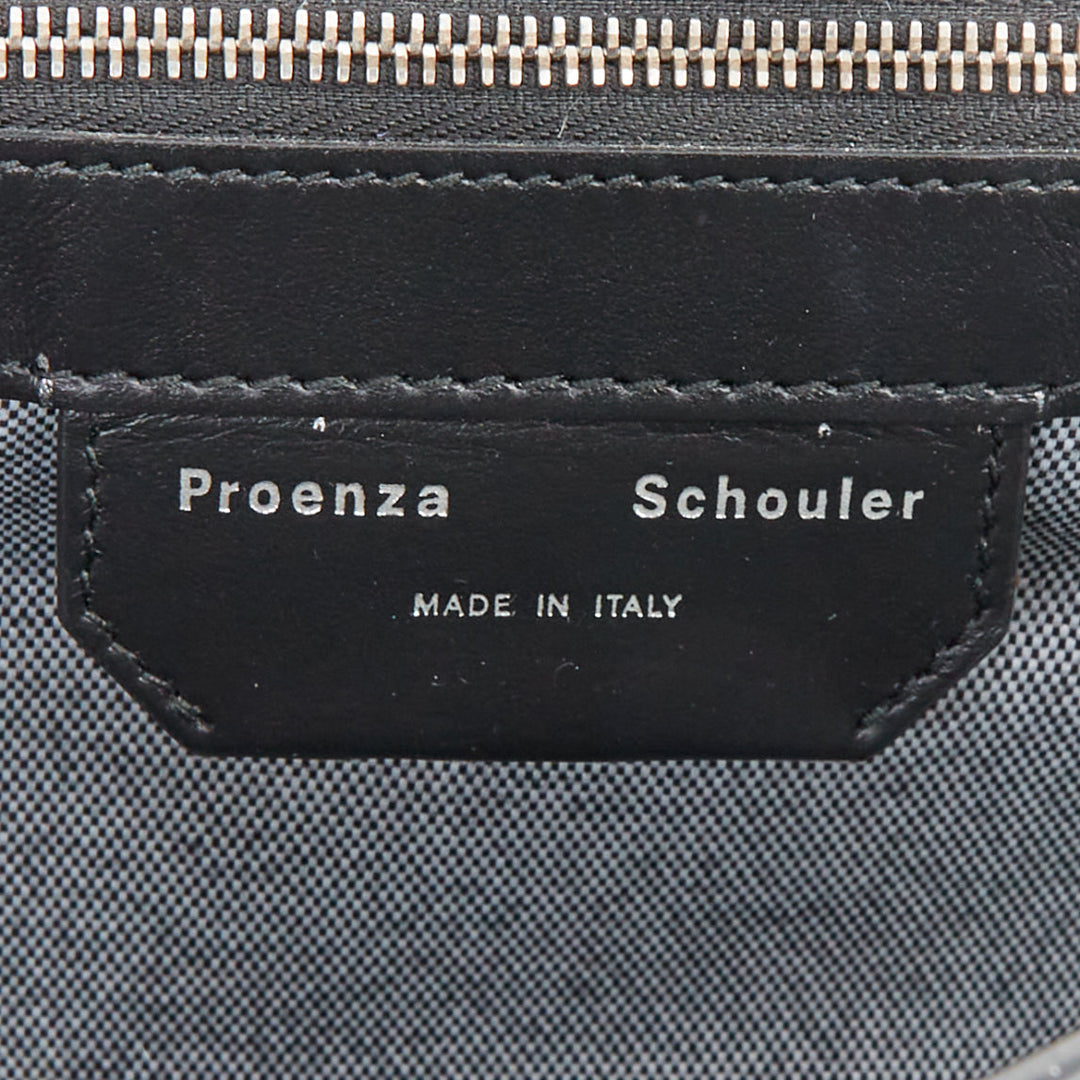 PROENZA SCHOULER Runway PS1 Tiny blue leather patchwork multi charm bag
