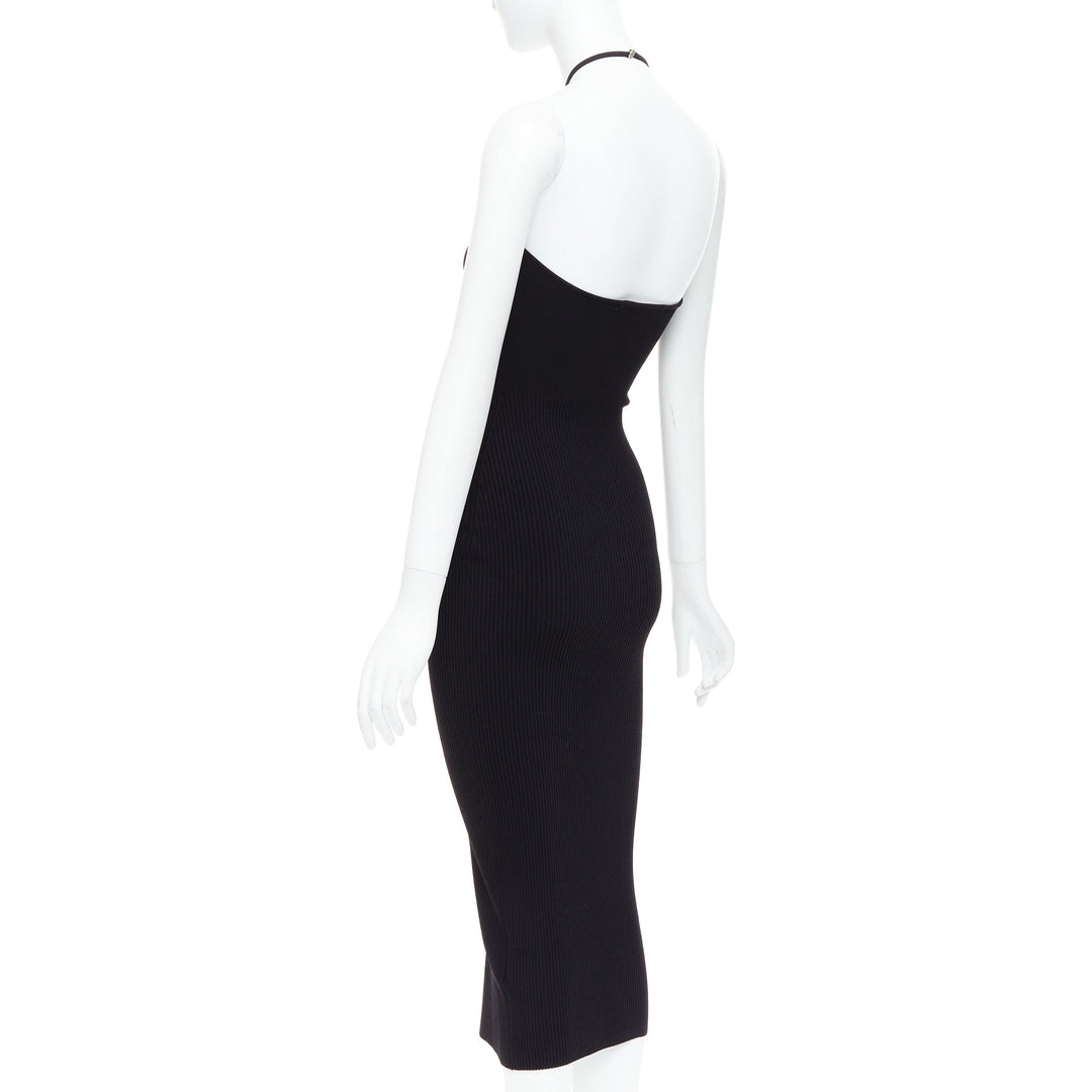 Female mannequin wearing Alyx by Matthew Williams Black Viscose Women Casual Dress in Size  XS | Available at JHROP