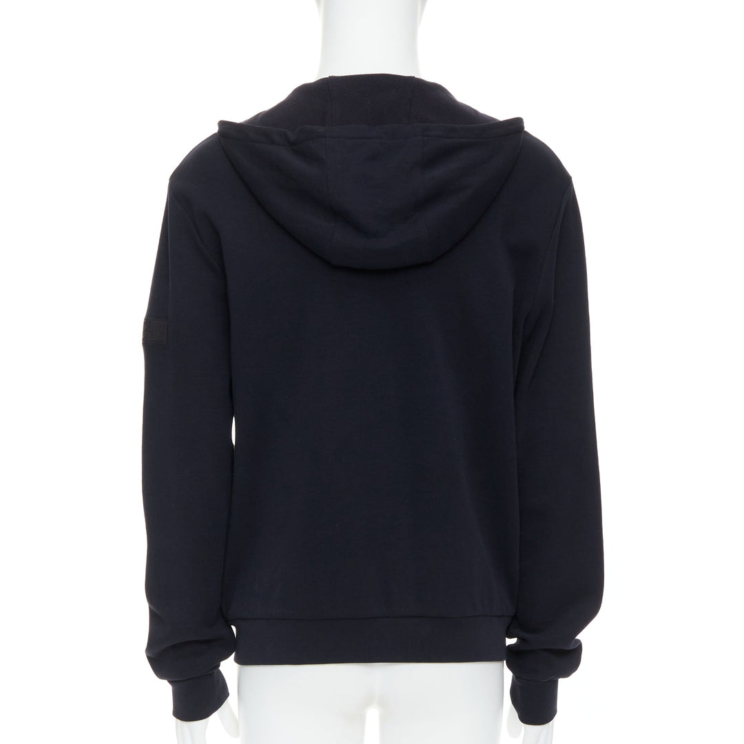 Male mannequin wearing Burberry Sport Black Cotton Men Hoodies in Size  L | Available at JHROP