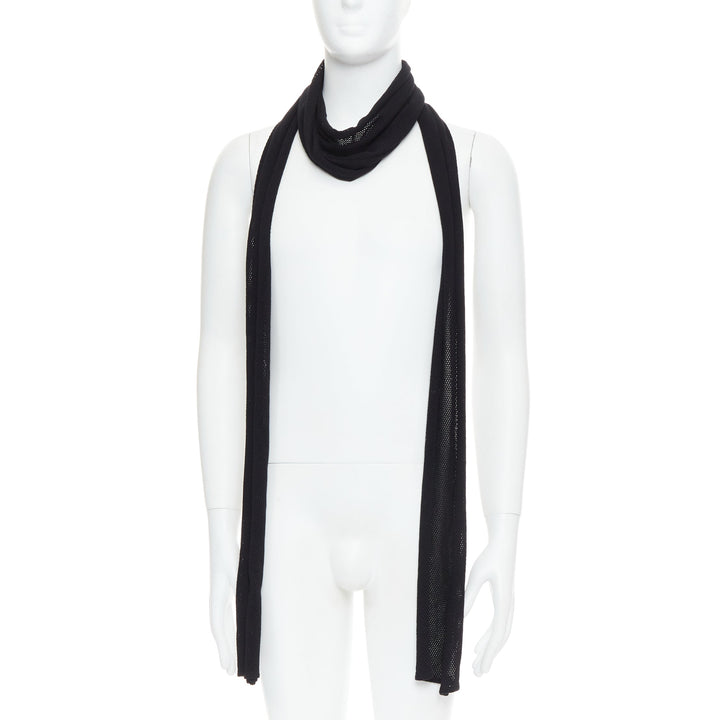 Male mannequin wearing Dior by Hedi Slimane HOMME Black Cotton Men Scarves in Size  | Available at JHROP