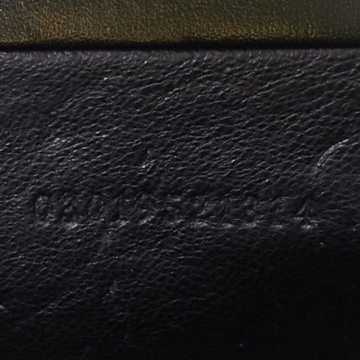 GUCCI Vintage Old Haroco black pony hair gold logo frame crossbody mini bag