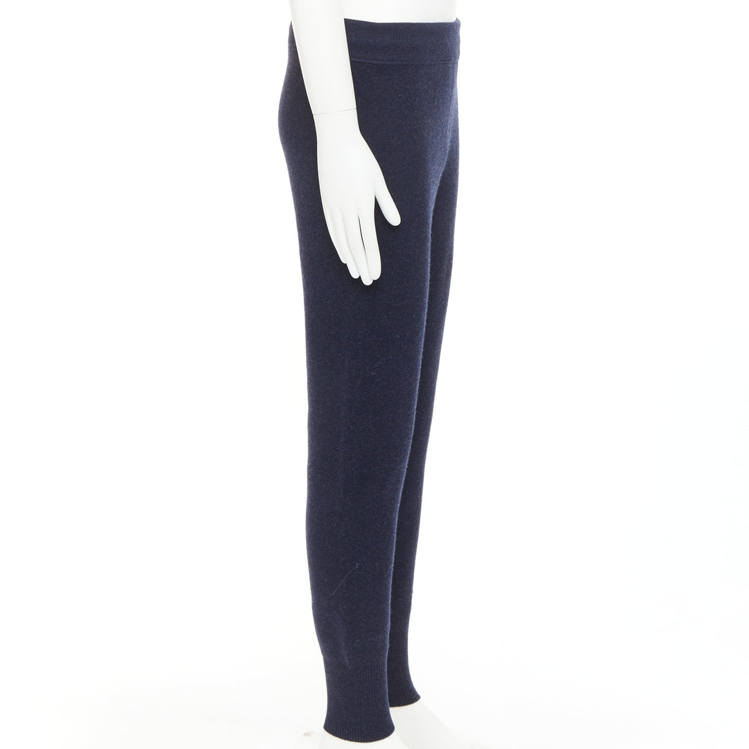 BOTTEGA VENETA navy cotton wool blend soft knit cuffed jogger pants IT44 XS