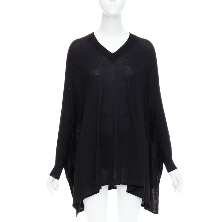 MAISON MARGIELA 2012 charcoal grey silk linen batwing pullover sweater S