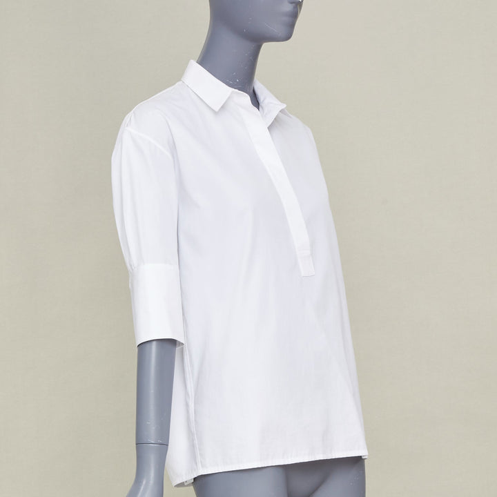 JIL SANDER 2020 7 Days Friday Optic White Poplin tailored shirt FR32 XXS