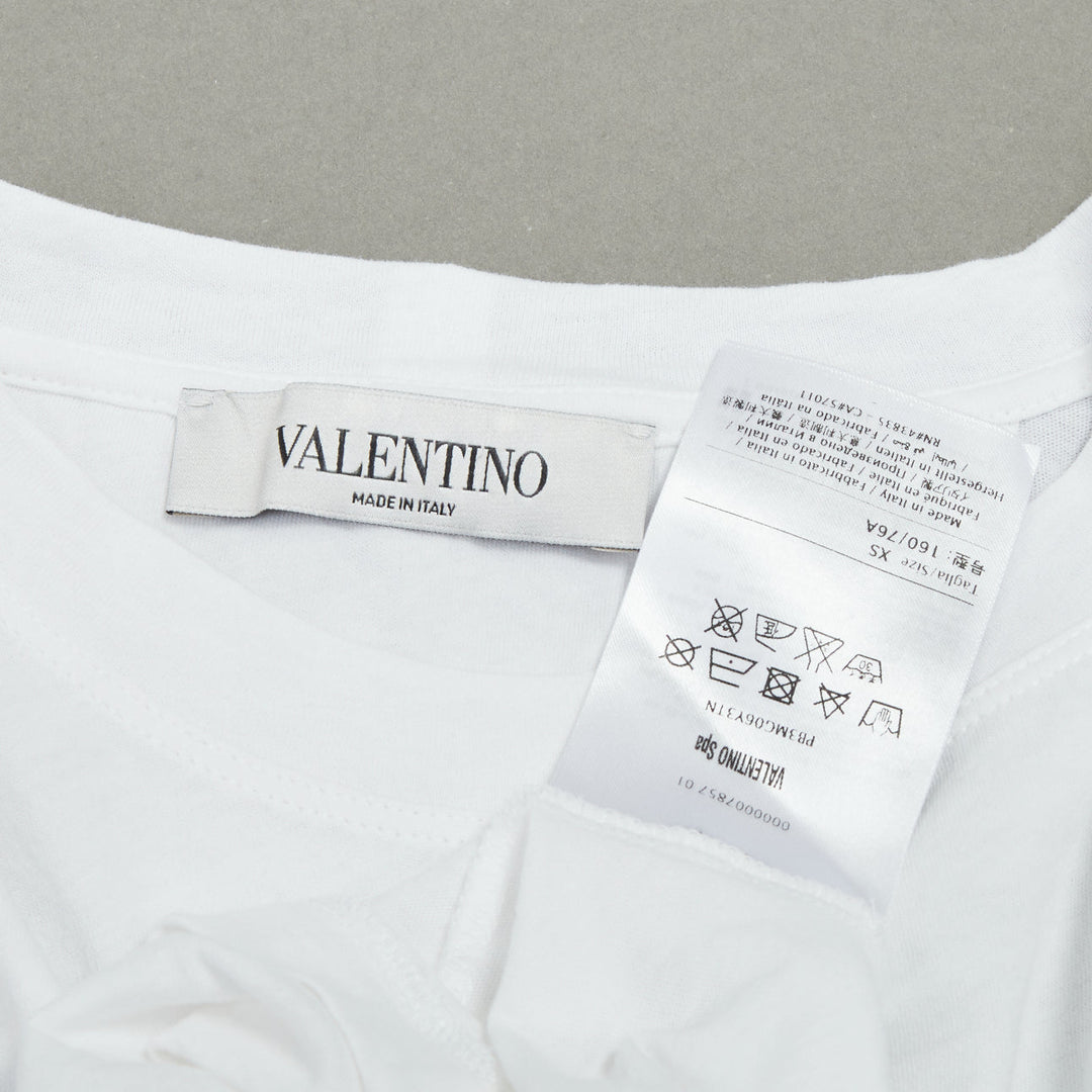 VALENTINO 2017 Zandra Rhodes lipstick graphic print script cotton tshirt XS