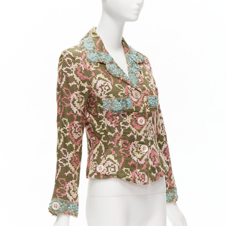 VOYAGE INVEST IN THE ORIGINAL LONDON silk embroidery embellished blazer M