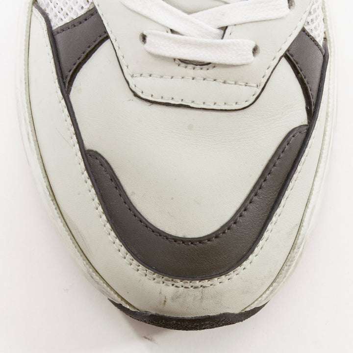 BOTTEGA VENETA 2020 Speedster white black mesh calfskin chunky sneakers EU42