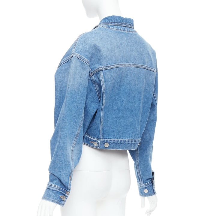 ISABEL MARANT ETOILE Tadia blue denim boxy cropped jacket FR36 S