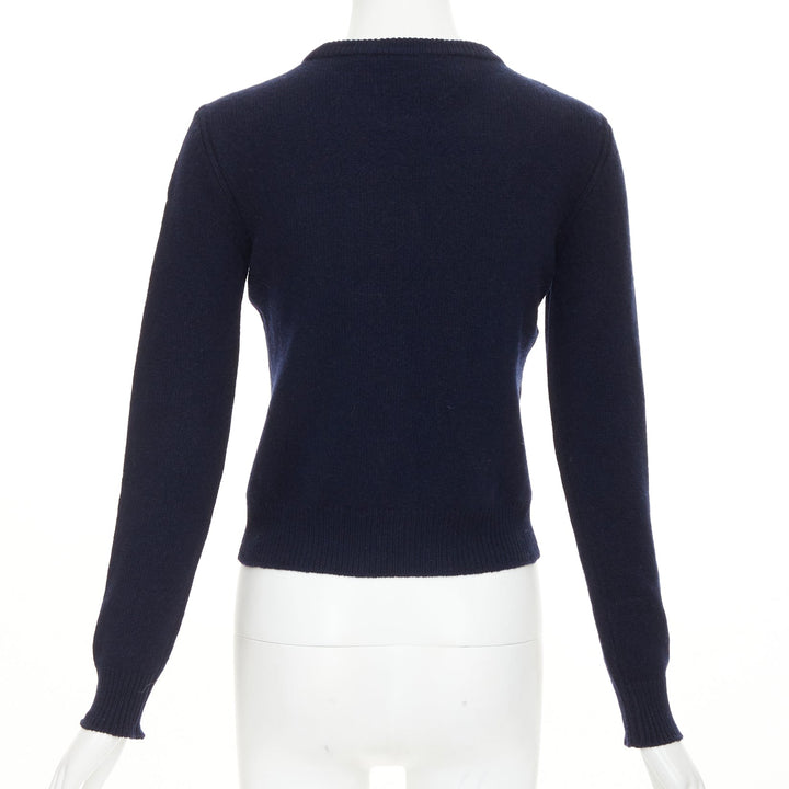 ALBERTA FERRETTI 2019 navy gold cashmere lurex We Come From Stars sweater IT38