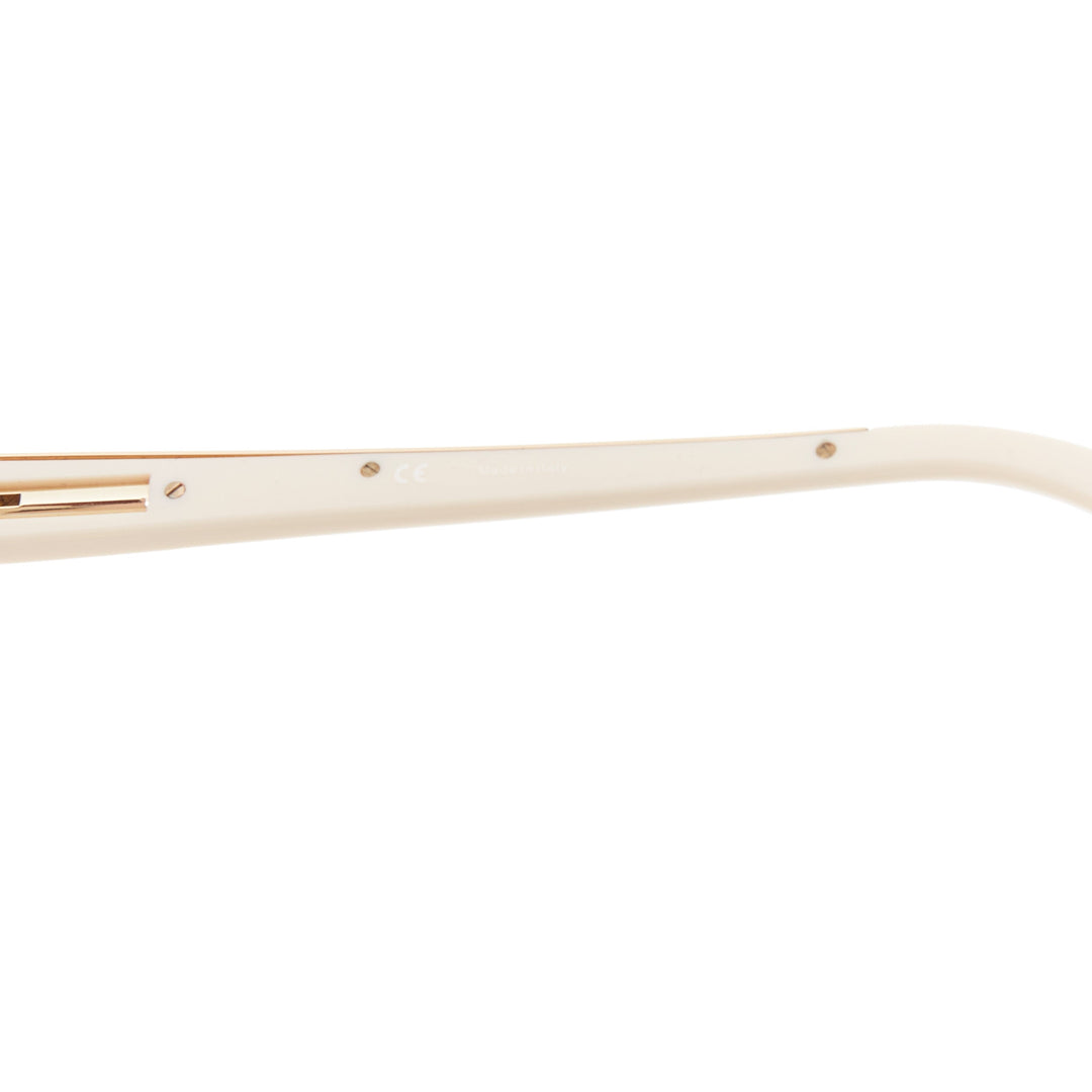 GIVENCHY SGV883 cream acetate gold top logo sunglasses