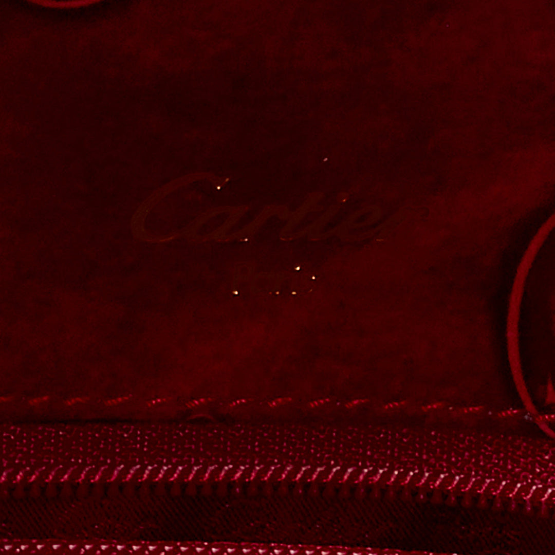 CARTIER Happy Birthday Bordeaux red hard calfskin logo boxy backpack