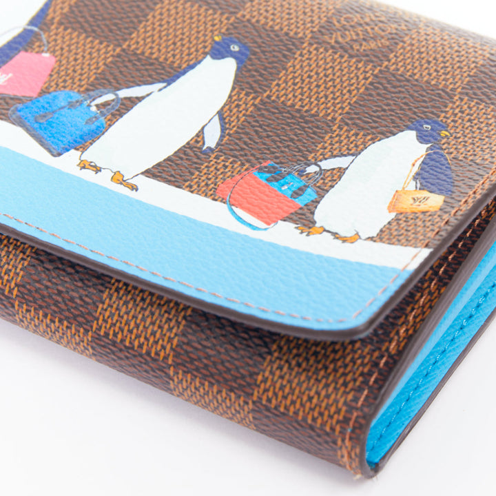 LOUIS VUITTON Sarah Christimas Animation 2017 Penguin canvas long wallet