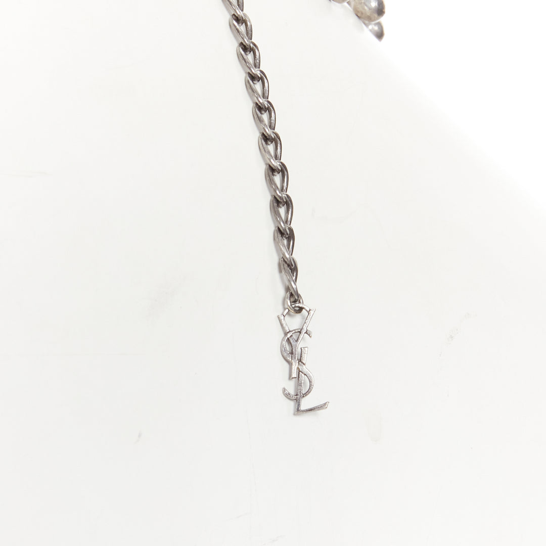 SAINT LAURENT Hedi Slimane Marrakech Chandelier antique silver charm necklace