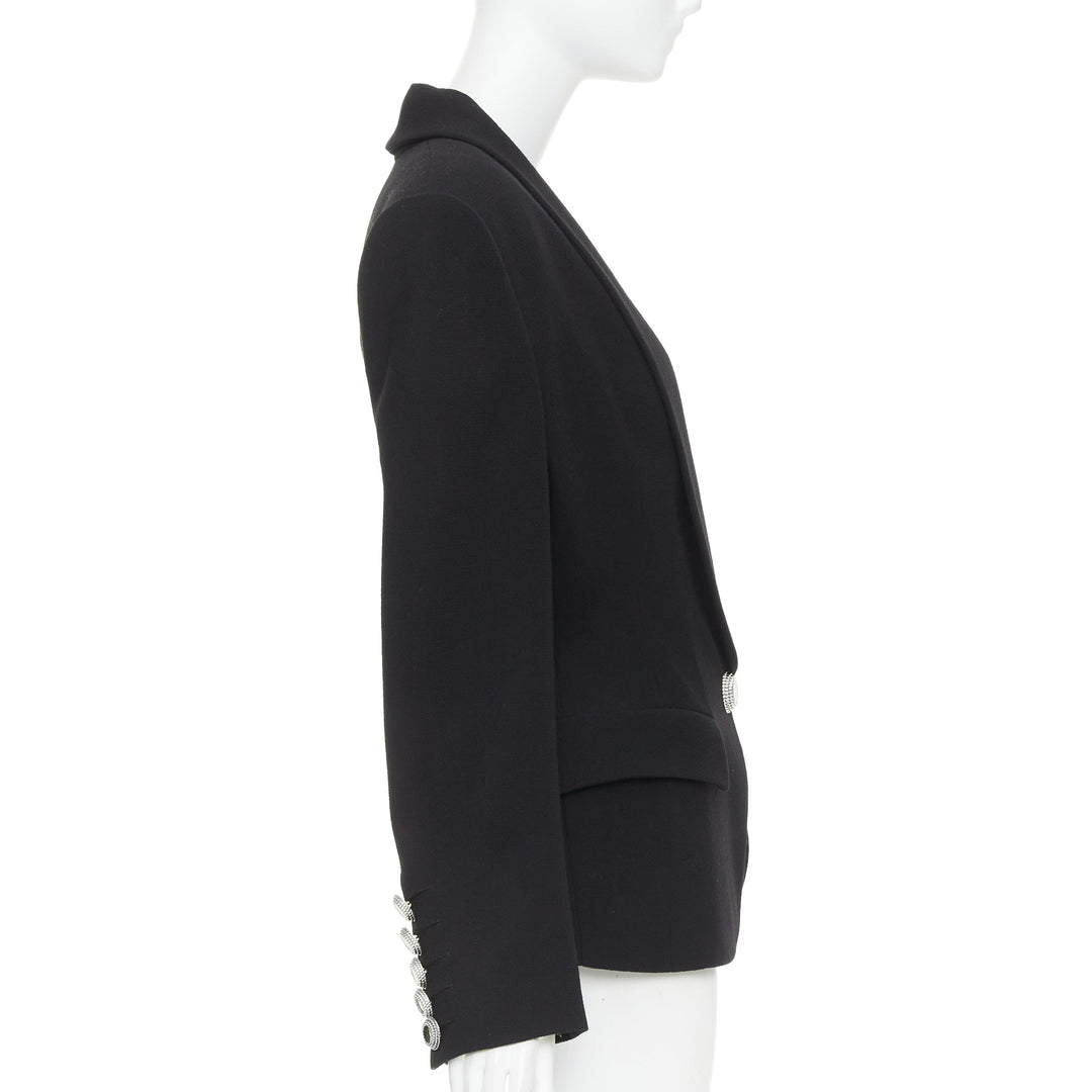 ALEXANDRE VAUTHIER COUTURE 2022 Runway black enamel buttons wasp waist blazer