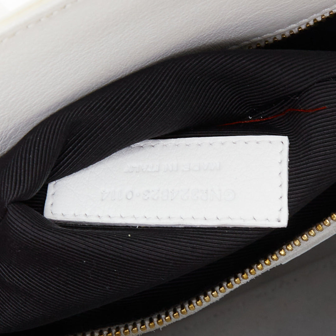 SAINT LAURENT Sac du Jour Small white grained leather executive tote bag