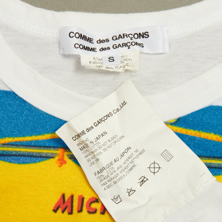 COMME DES GARCONS 2014 Disney Silly Symphony blue yellow graphic jersey tshirt S