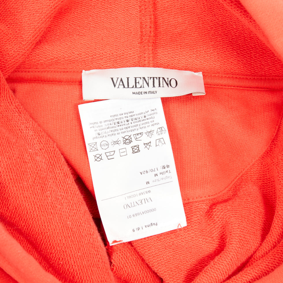VALENTINO VLogo sequin butterfly rose embroidery oversized hoodie M