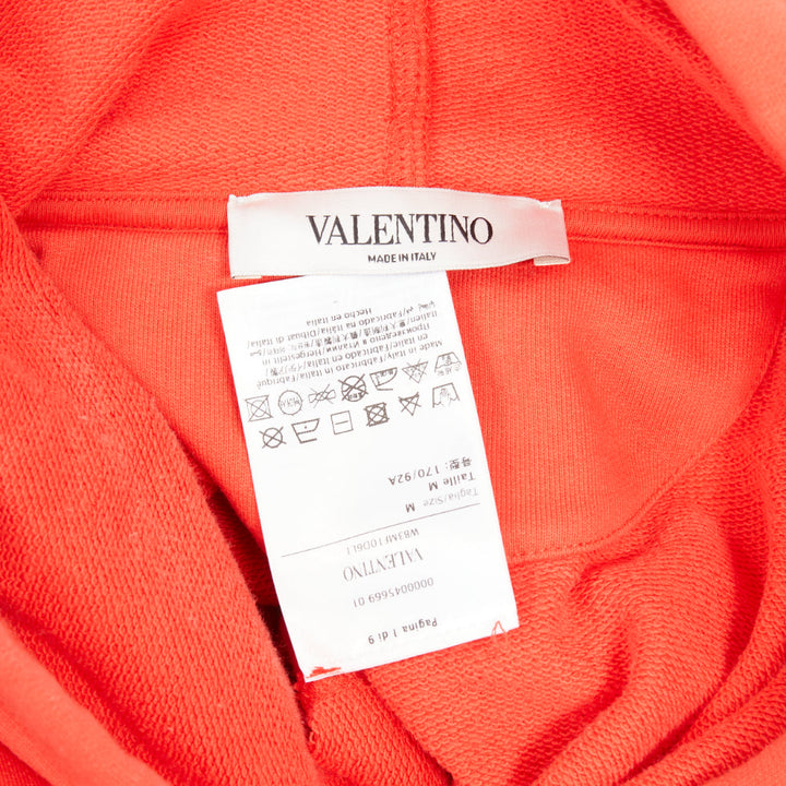 VALENTINO VLogo sequin butterfly rose embroidery oversized hoodie M