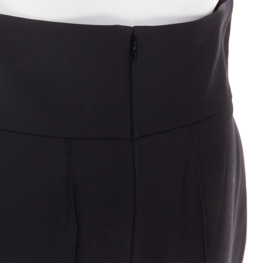 ALEXANDRE VAUTHIER black high waist pleated zip hem harem pants FR40 L