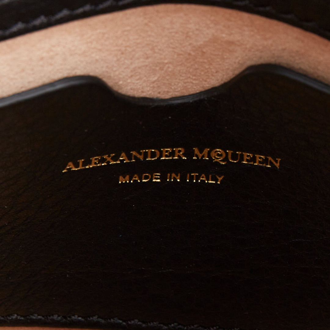 ALEXANDER MCQUEEN Heroine 21 black calfskin leather gold hardware satchel bag