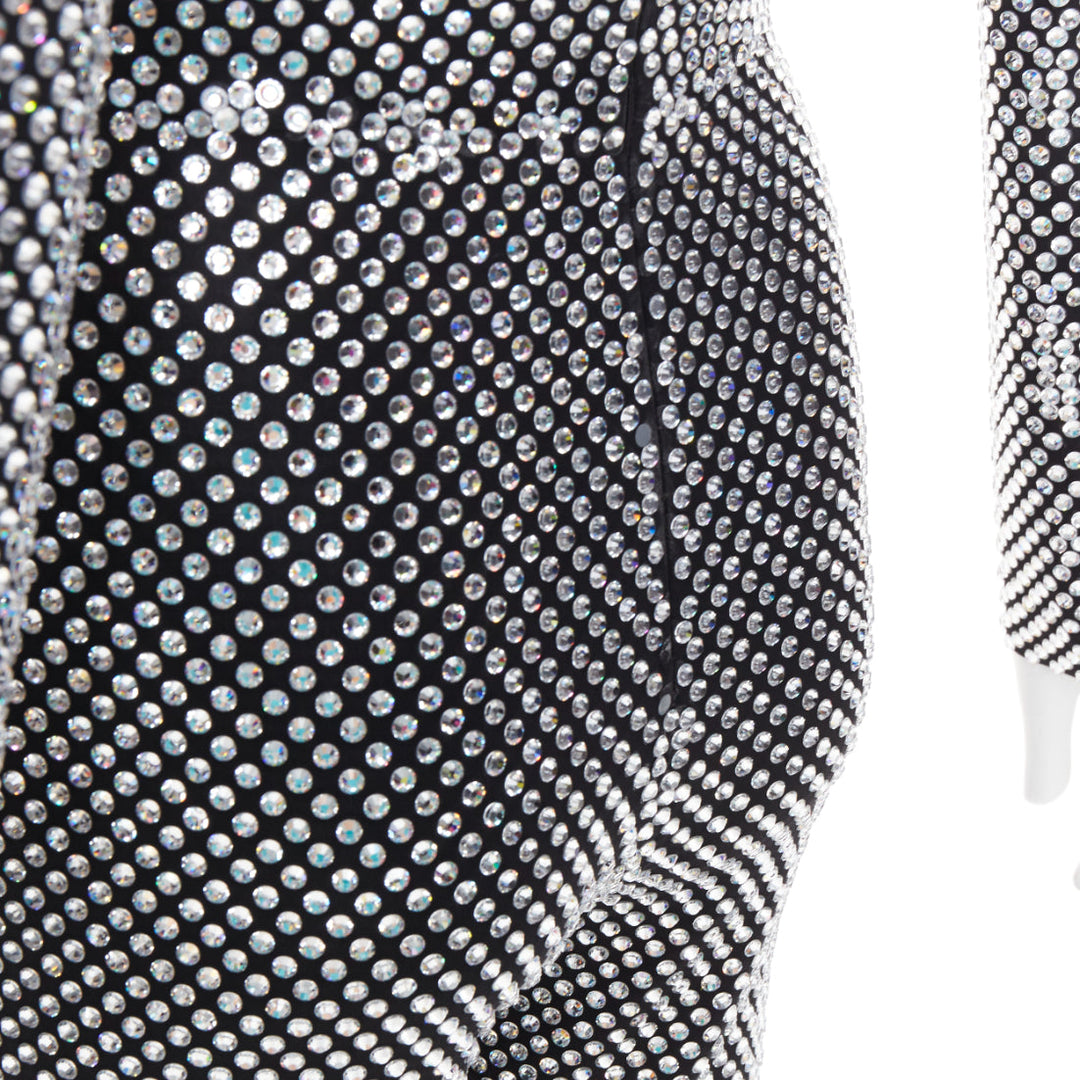 rare ALEXANDRE VAUTHIER COUTURE SS2021 Runway silver crystal scoop neck jumpsuit