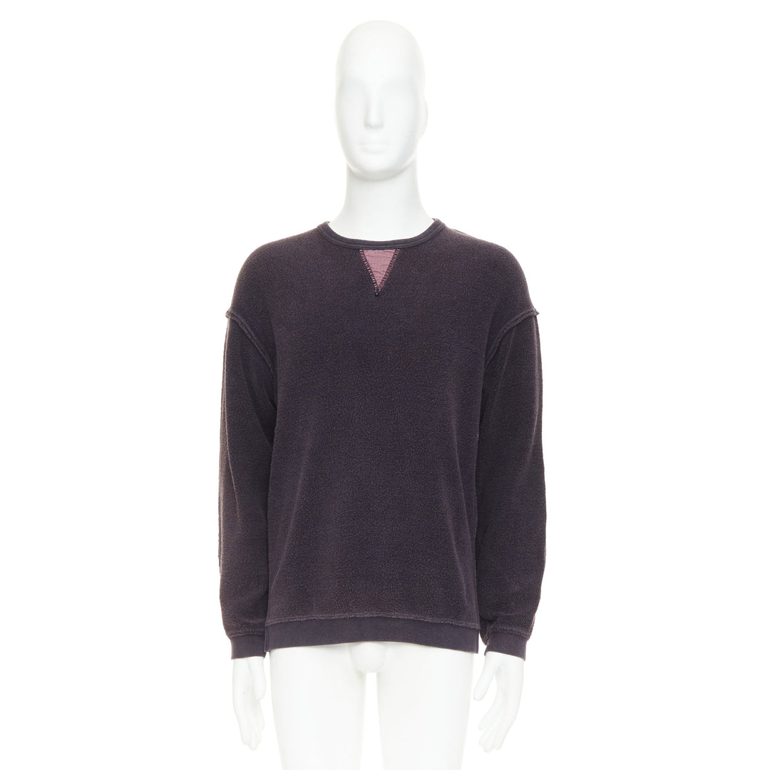 NVY Nick Wooster United Arrow Reversed purple textured inside out wash sweater S