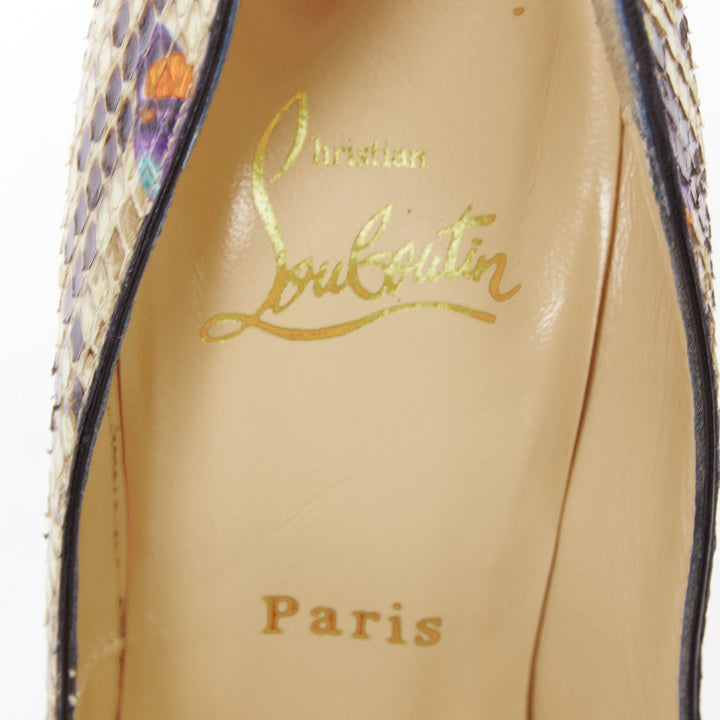 CHRISTIAN LOUBOUTIN Highness 160 butterfly leather platform peep heels EU36