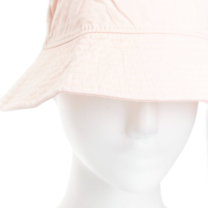 ACNE STUDIOS Pansy Face pink cotton orange smiley bucket hat 59cm