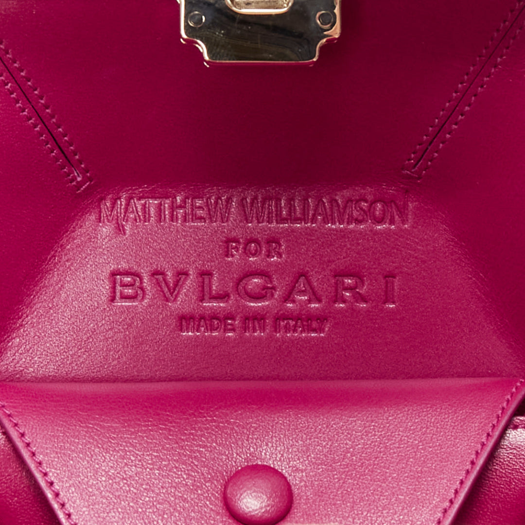 rare BULGARI Matthew Williamson 2011 pink heart kaleidoscrope jewel clutch bag